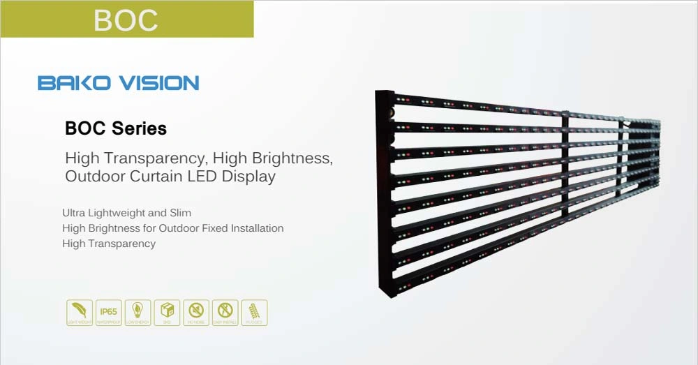 Alta resolución al aire libre de la cortina de la pared de la pantalla LED del alto brillo del panel video de la pantalla