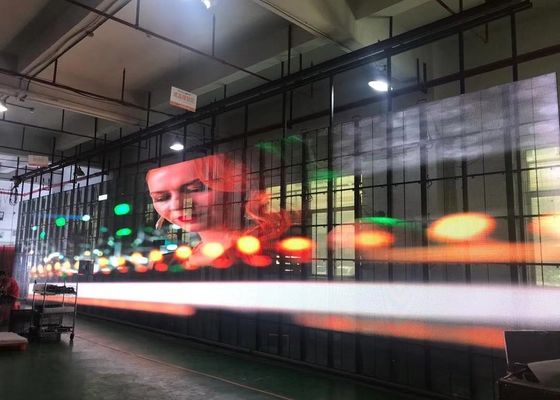La exhibición transparente de la cortina del CCC LED considera a través el panel video para el centro comercial